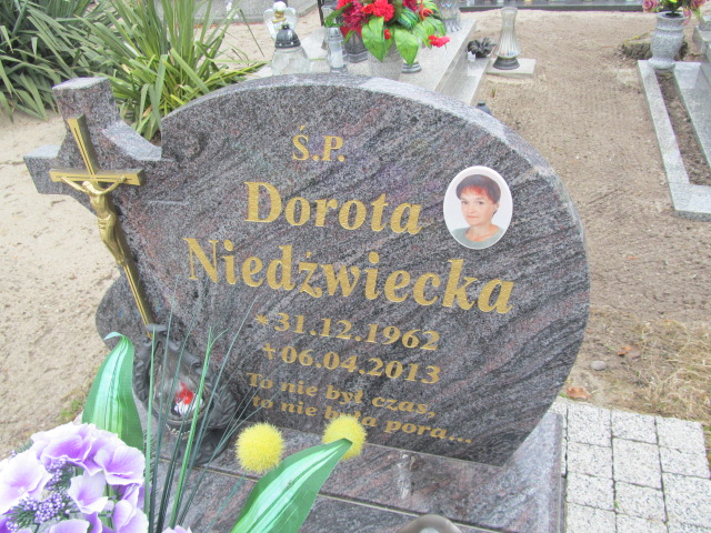 Dorota Niedźwiecka 1962 Bobrowice - Grobonet - Wyszukiwarka osób pochowanych